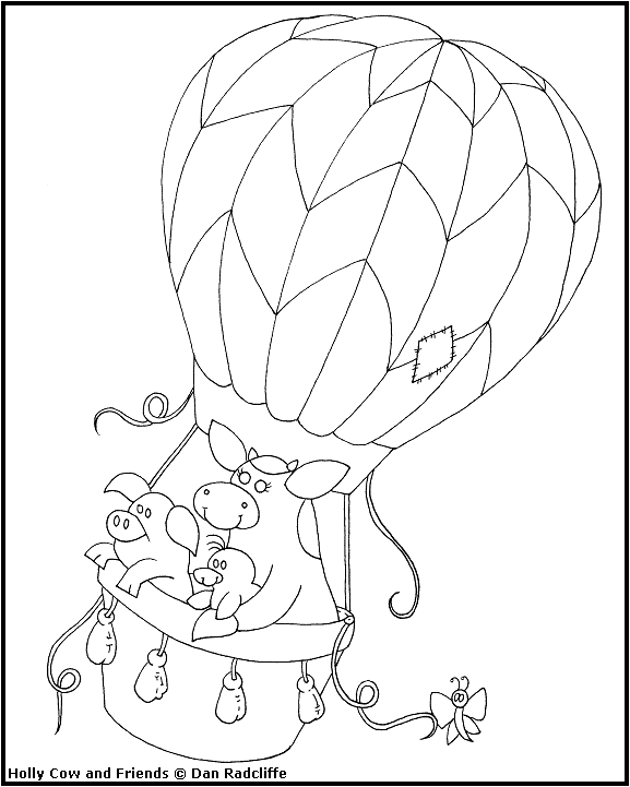 着色页: 热气球 (运输) #134660 - 免费可打印着色页