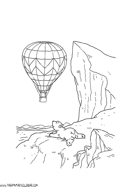着色页: 热气球 (运输) #134661 - 免费可打印着色页