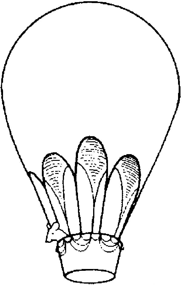 着色页: 热气球 (运输) #134673 - 免费可打印着色页
