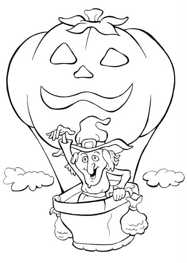 着色页: 热气球 (运输) #134675 - 免费可打印着色页