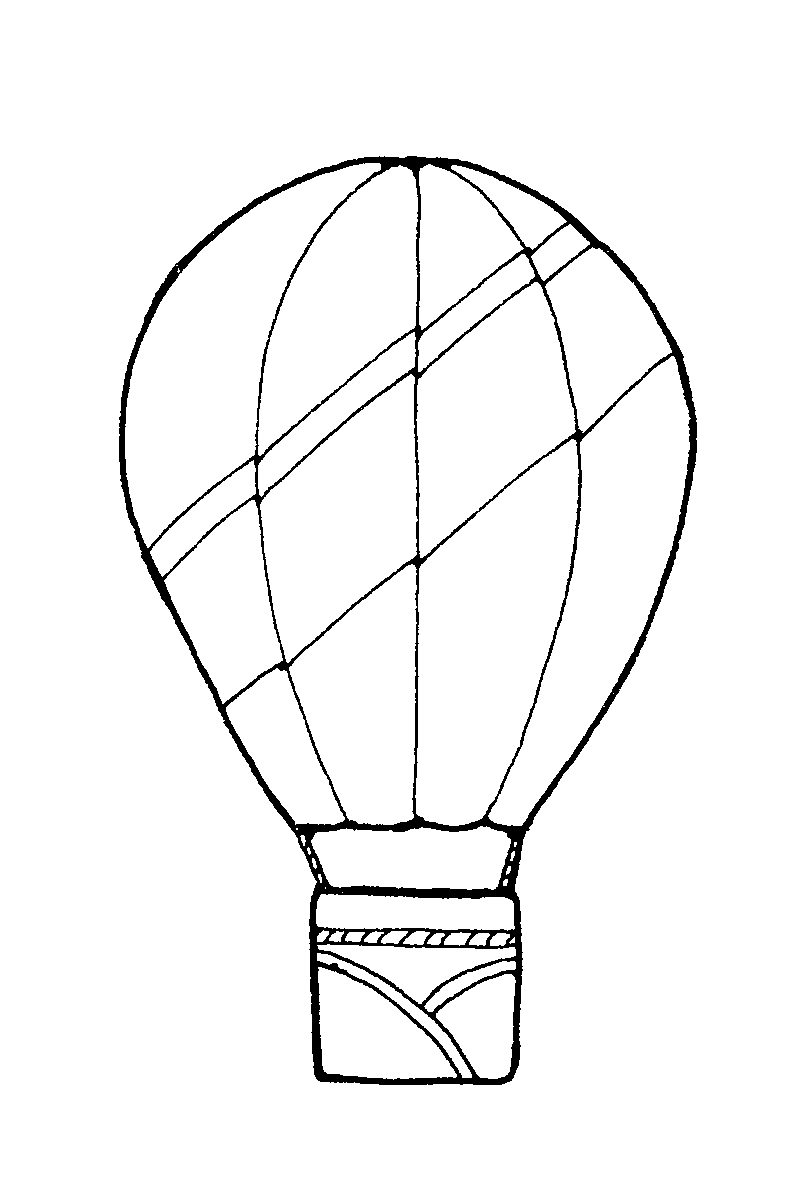 着色页: 热气球 (运输) #134678 - 免费可打印着色页