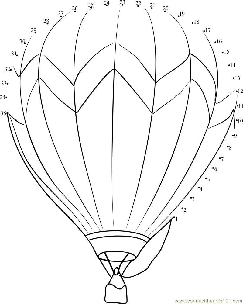 着色页: 热气球 (运输) #134687 - 免费可打印着色页
