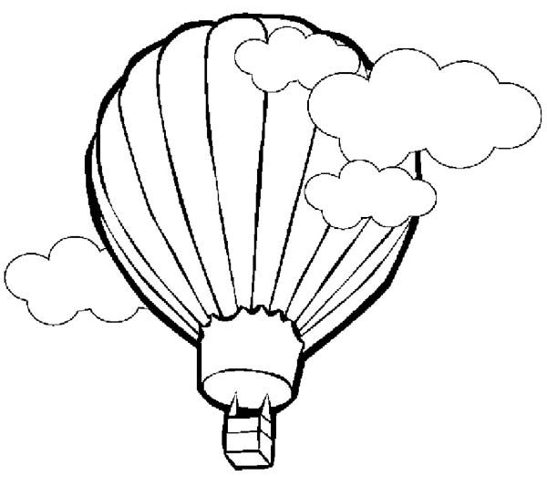 着色页: 热气球 (运输) #134693 - 免费可打印着色页