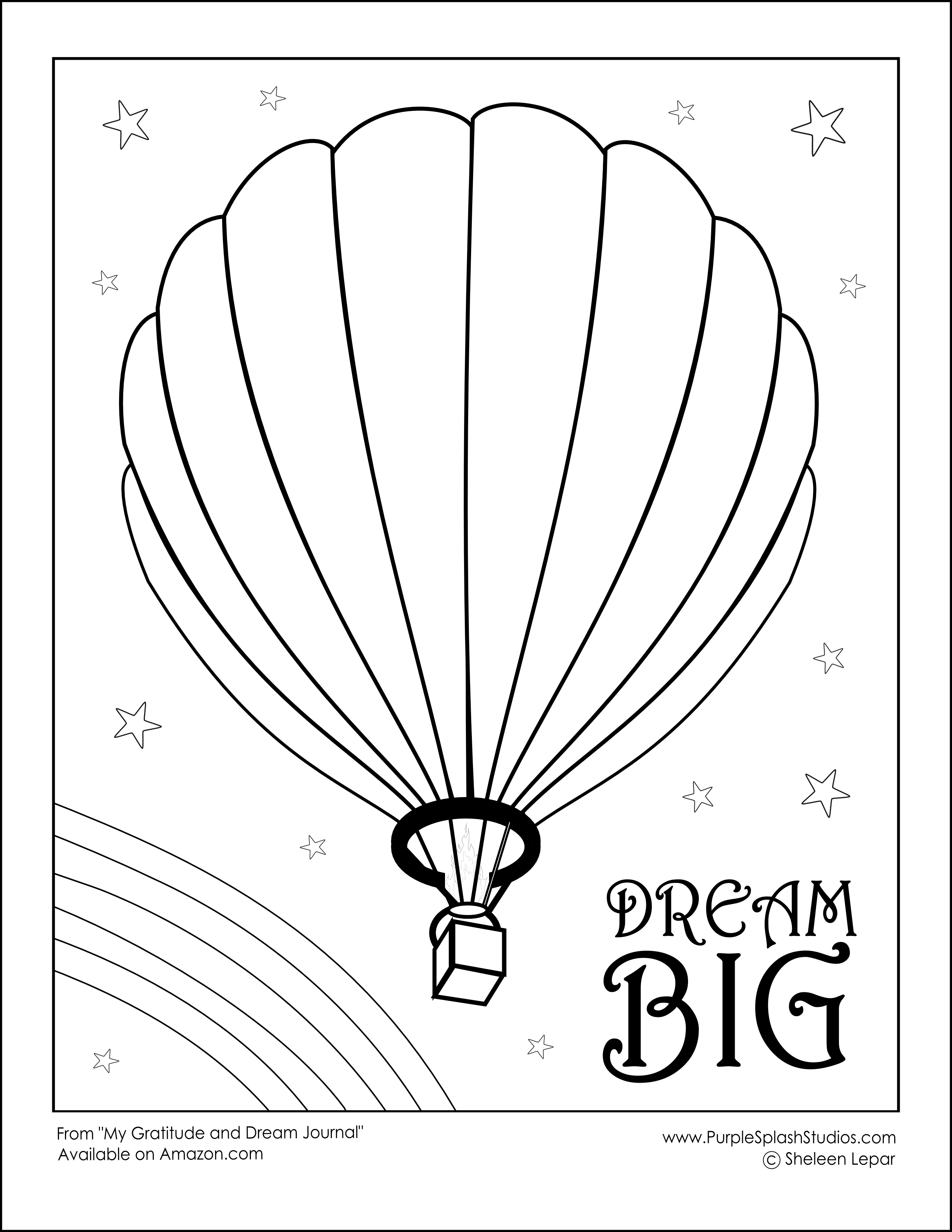 着色页: 热气球 (运输) #134700 - 免费可打印着色页