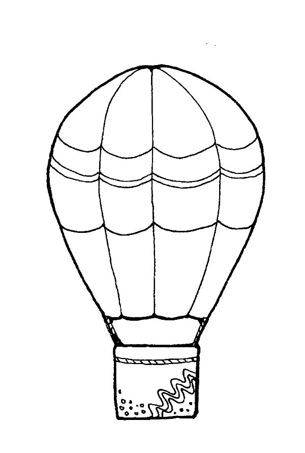 着色页: 热气球 (运输) #134703 - 免费可打印着色页
