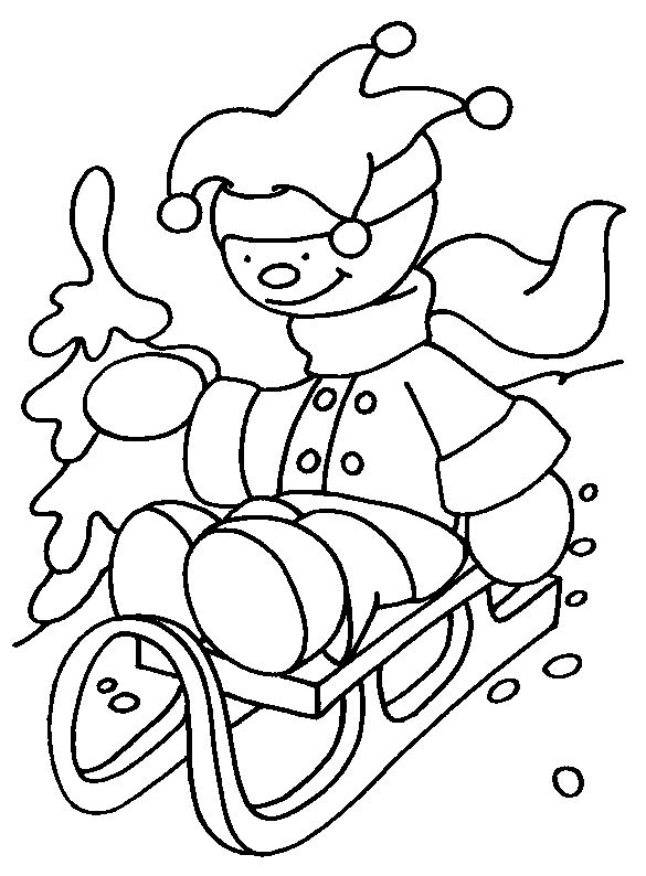 着色页: 雪橇 (运输) #142551 - 免费可打印着色页