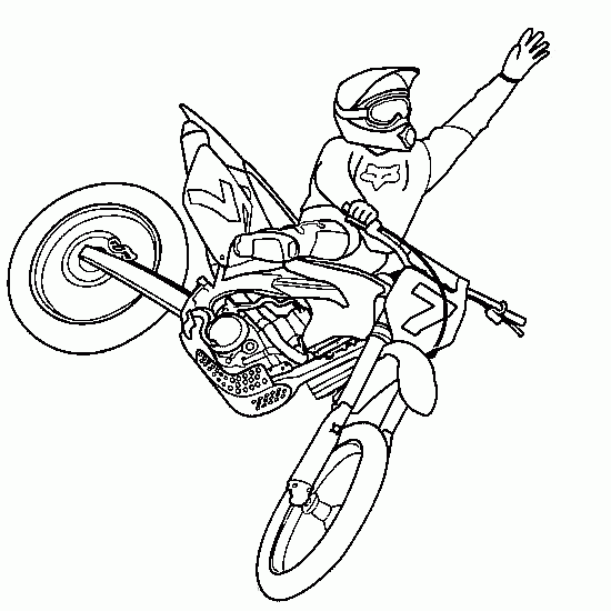 着色页: 摩托车越野赛 (运输) #136498 - 免费可打印着色页