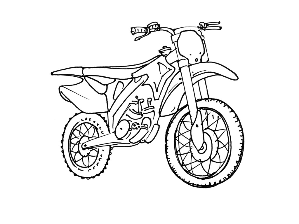 着色页: 摩托车越野赛 (运输) #136499 - 免费可打印着色页