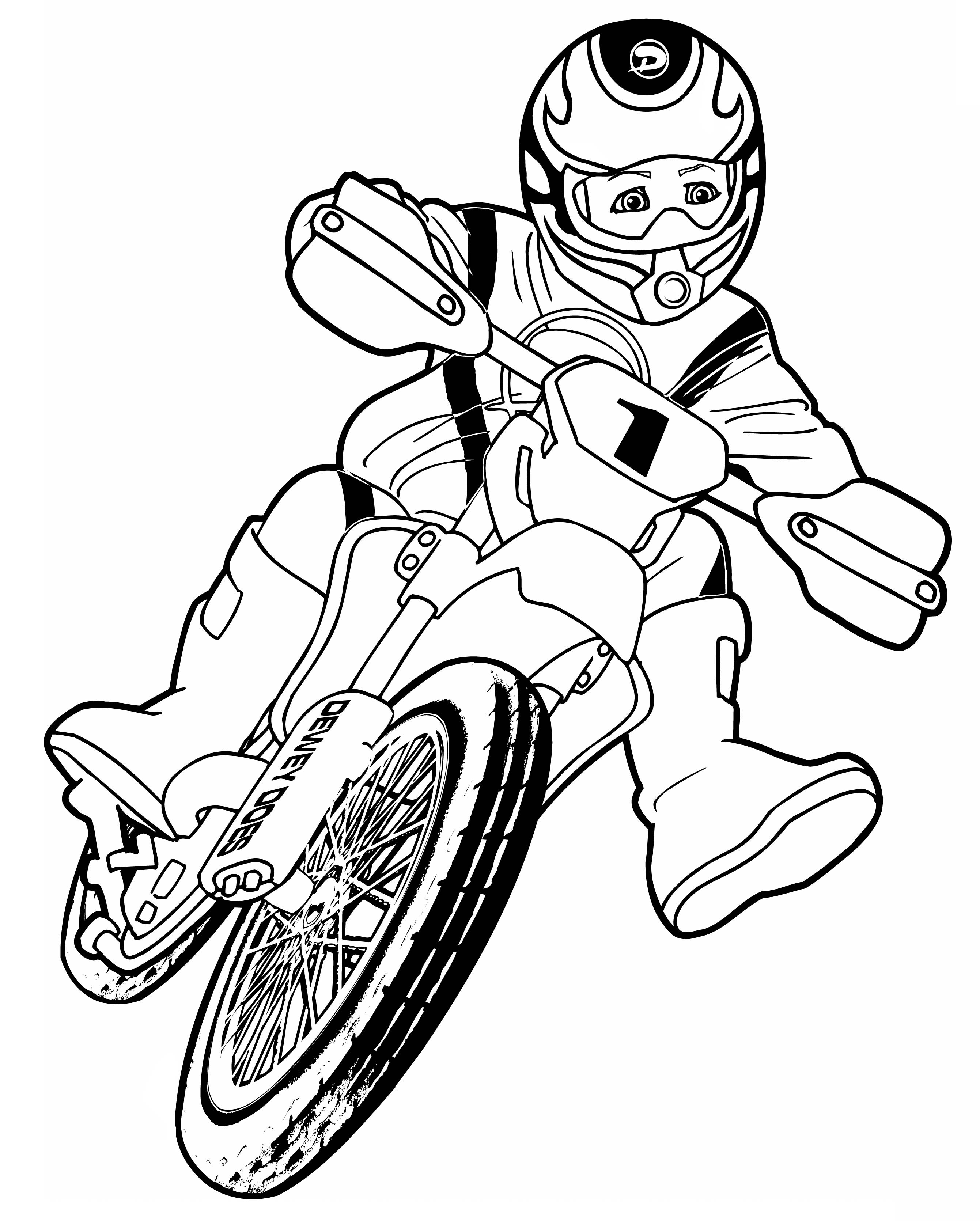 着色页: 摩托车越野赛 (运输) #136519 - 免费可打印着色页