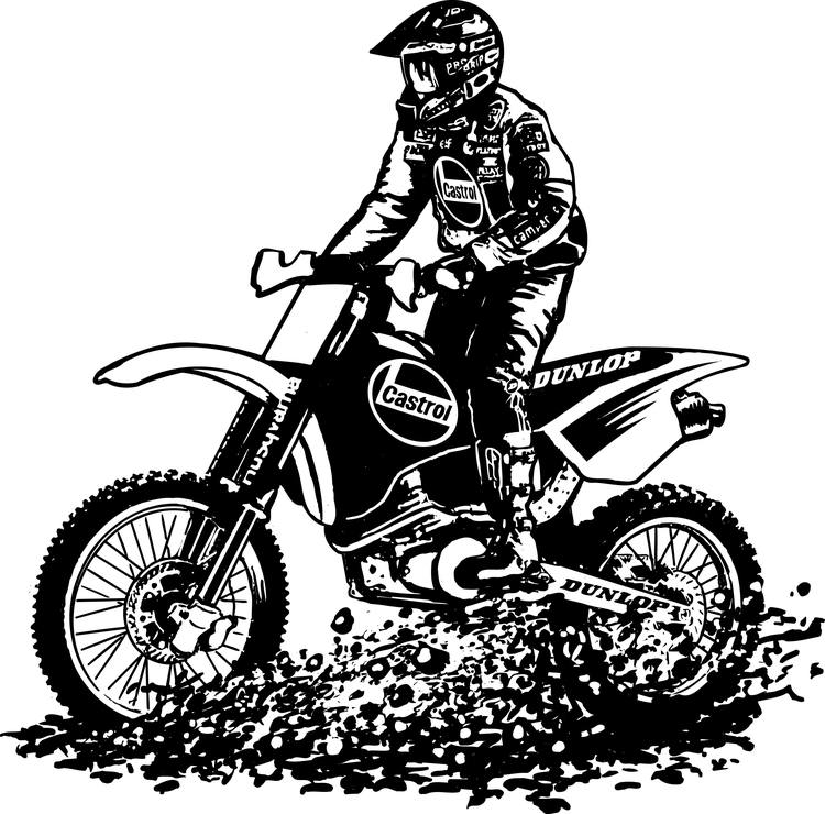 着色页: 摩托车越野赛 (运输) #136538 - 免费可打印着色页