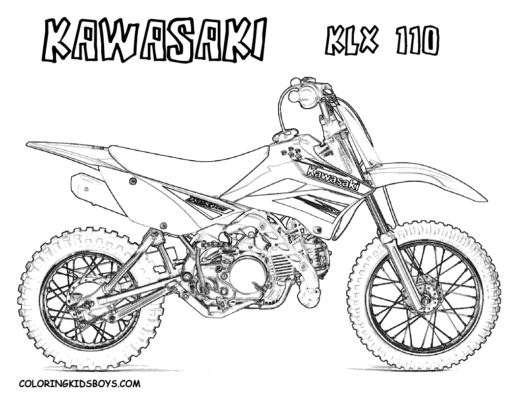 着色页: 摩托车越野赛 (运输) #136597 - 免费可打印着色页