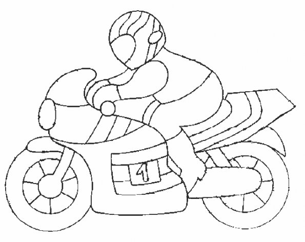 着色页: 摩托车 (运输) #136259 - 免费可打印着色页