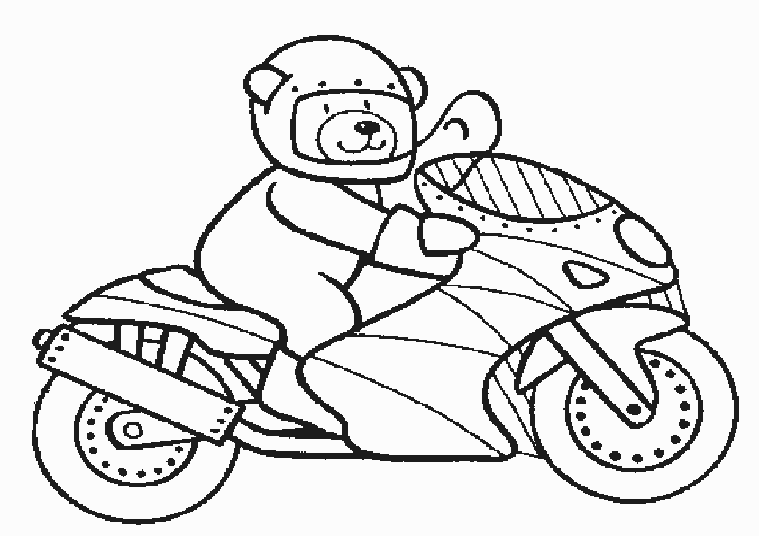着色页: 摩托车 (运输) #136260 - 免费可打印着色页