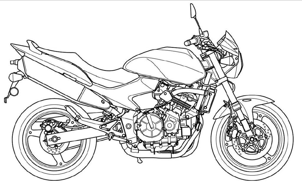着色页: 摩托车 (运输) #136261 - 免费可打印着色页