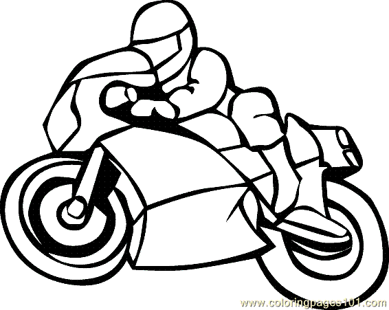 着色页: 摩托车 (运输) #136276 - 免费可打印着色页