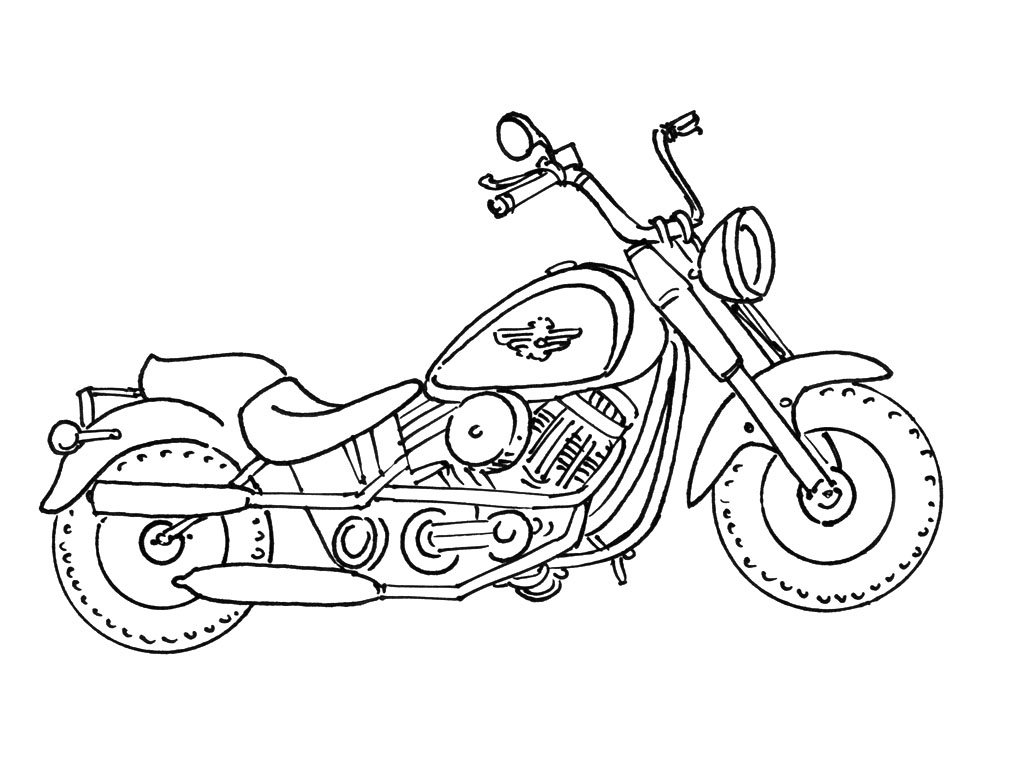 着色页: 摩托车 (运输) #136284 - 免费可打印着色页