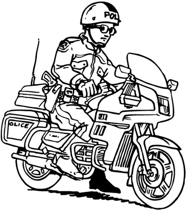 着色页: 摩托车 (运输) #136291 - 免费可打印着色页