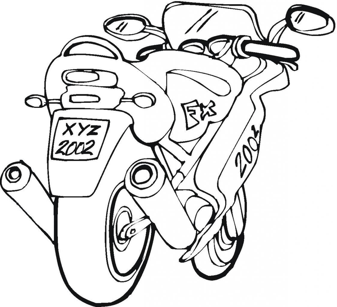 着色页: 摩托车 (运输) #136298 - 免费可打印着色页