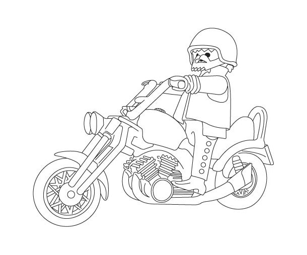 着色页: 摩托车 (运输) #136299 - 免费可打印着色页