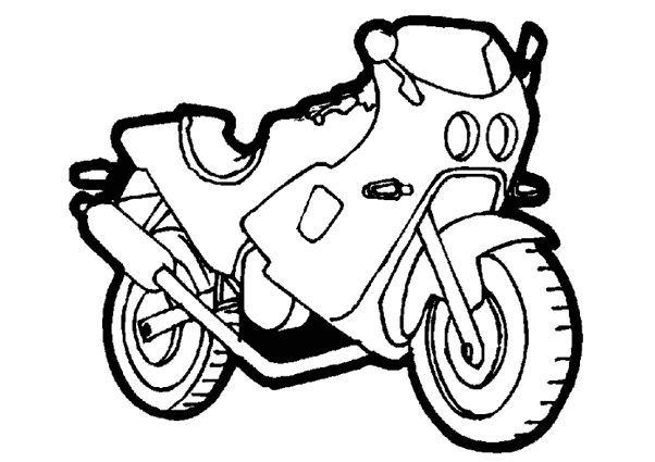 着色页: 摩托车 (运输) #136308 - 免费可打印着色页