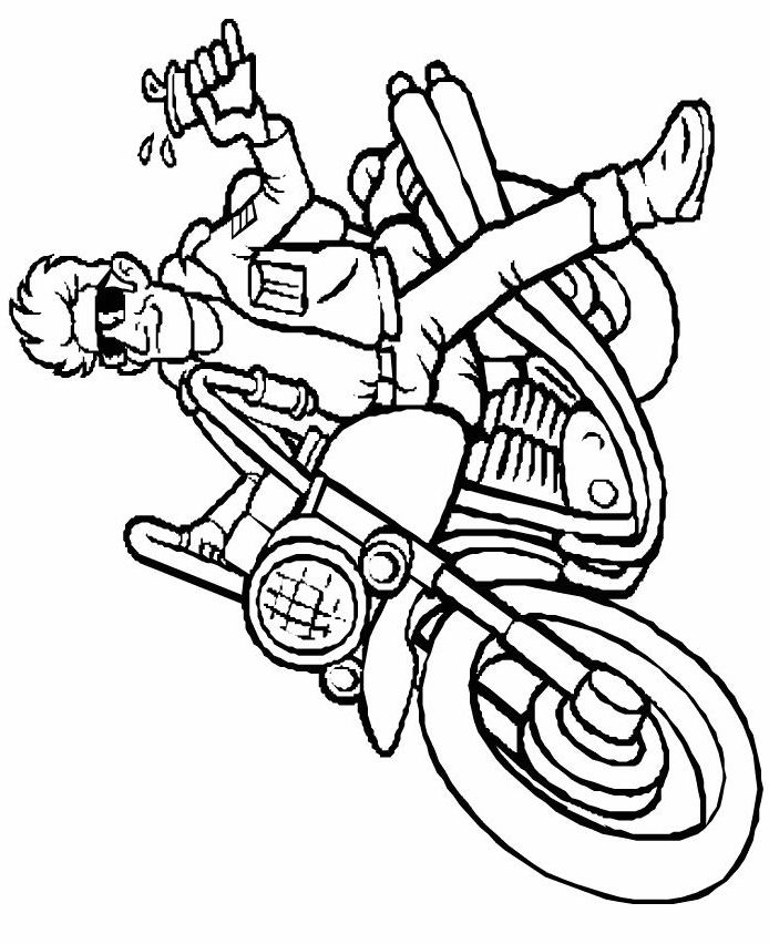 着色页: 摩托车 (运输) #136314 - 免费可打印着色页