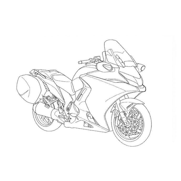 着色页: 摩托车 (运输) #136319 - 免费可打印着色页