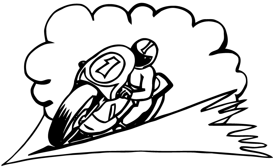 着色页: 摩托车 (运输) #136328 - 免费可打印着色页