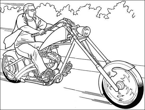 着色页: 摩托车 (运输) #136336 - 免费可打印着色页