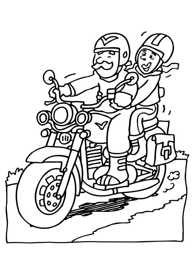 着色页: 摩托车 (运输) #136413 - 免费可打印着色页
