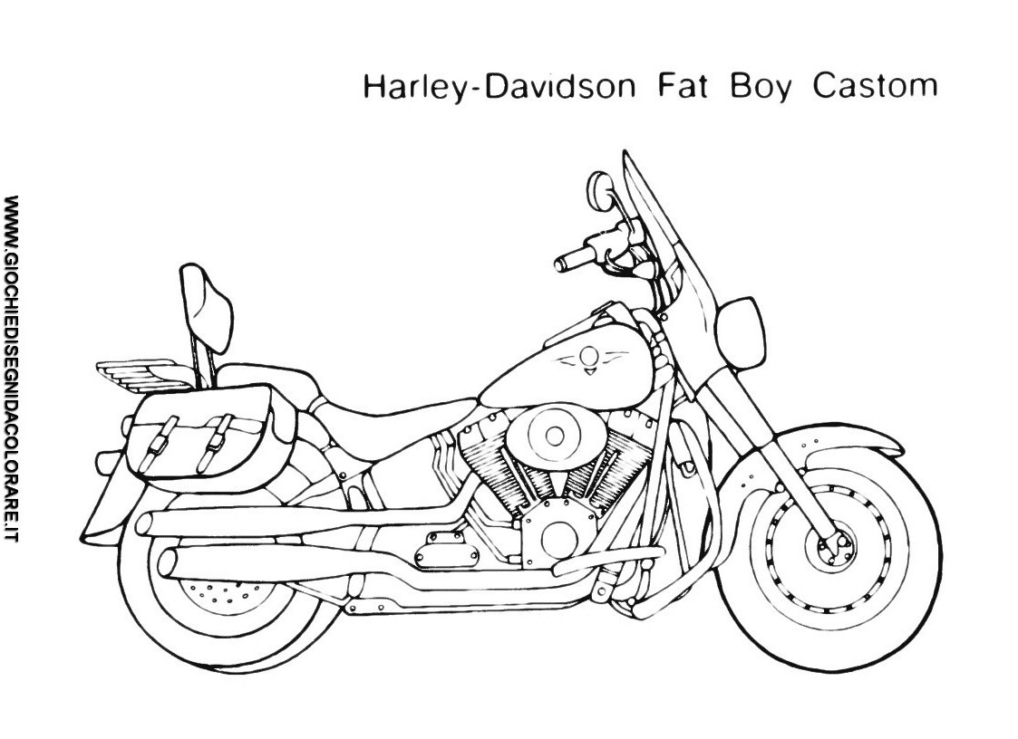 着色页: 摩托车 (运输) #136424 - 免费可打印着色页