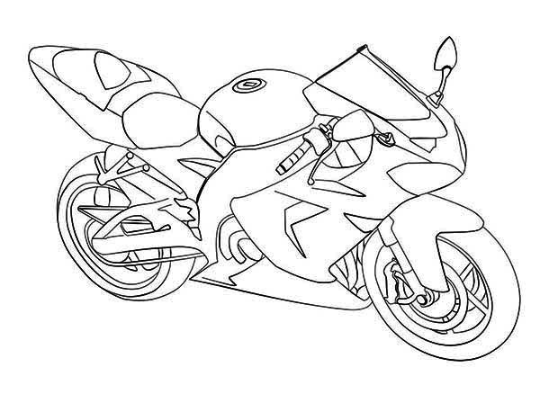 着色页: 摩托车 (运输) #136434 - 免费可打印着色页
