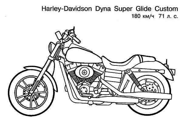 着色页: 摩托车 (运输) #136465 - 免费可打印着色页