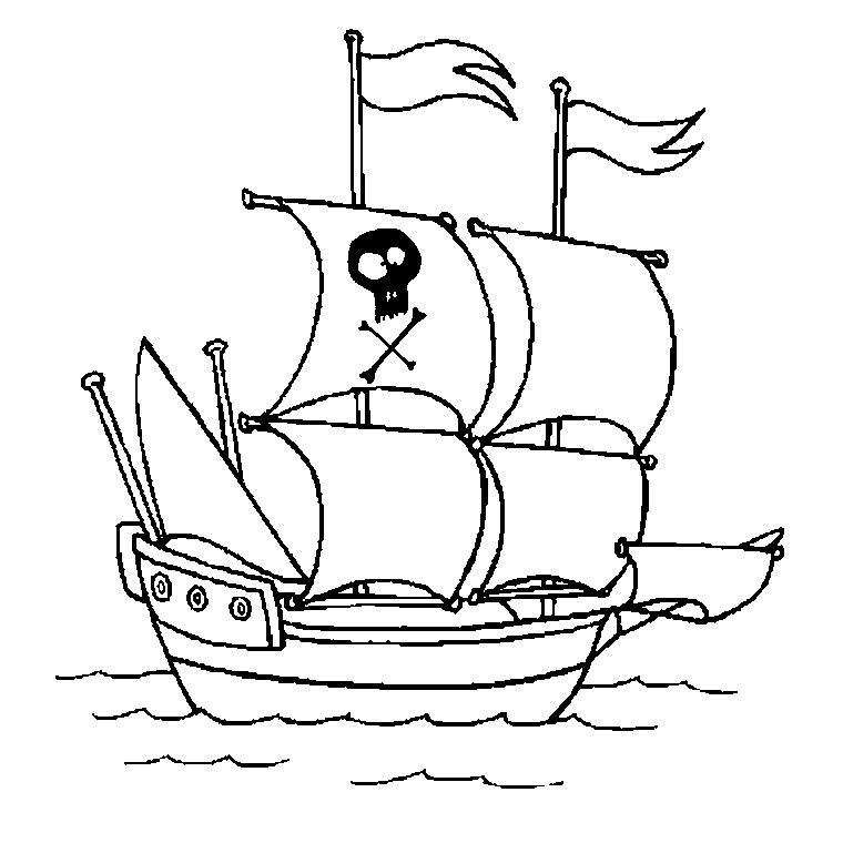 着色页: 海盗船 (运输) #138204 - 免费可打印着色页