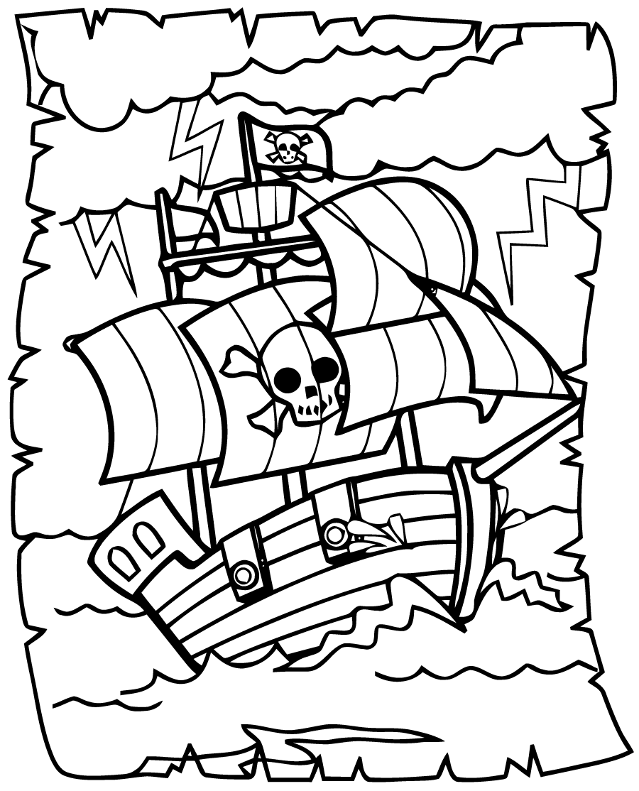 着色页: 海盗船 (运输) #138213 - 免费可打印着色页