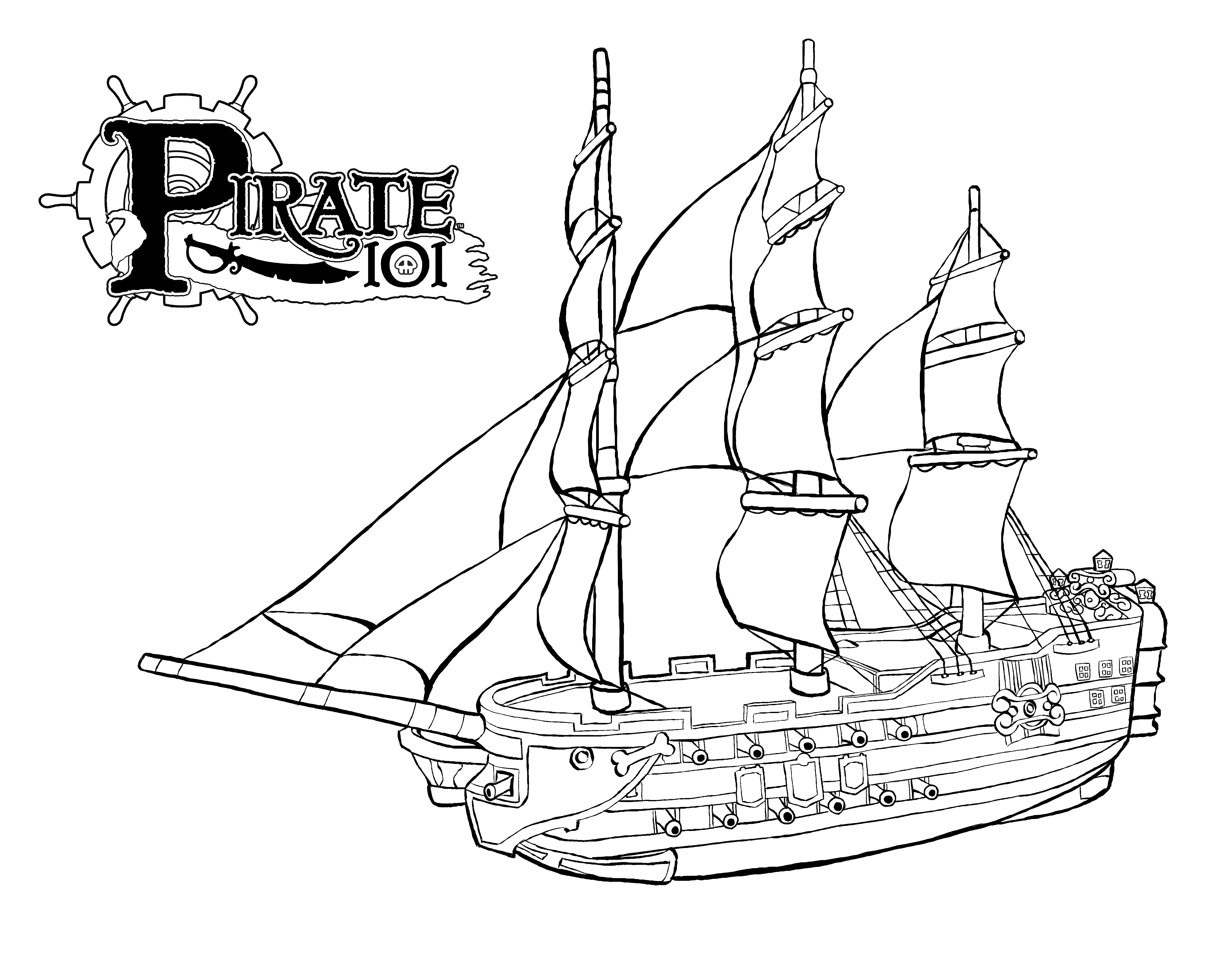 着色页: 海盗船 (运输) #138218 - 免费可打印着色页
