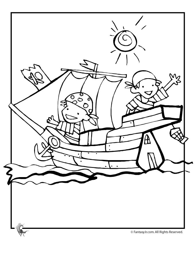 着色页: 海盗船 (运输) #138228 - 免费可打印着色页