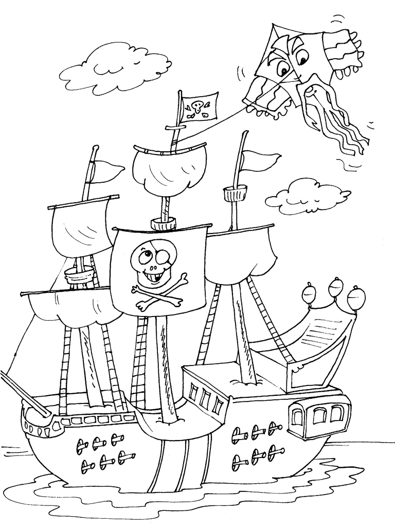 着色页: 海盗船 (运输) #138233 - 免费可打印着色页