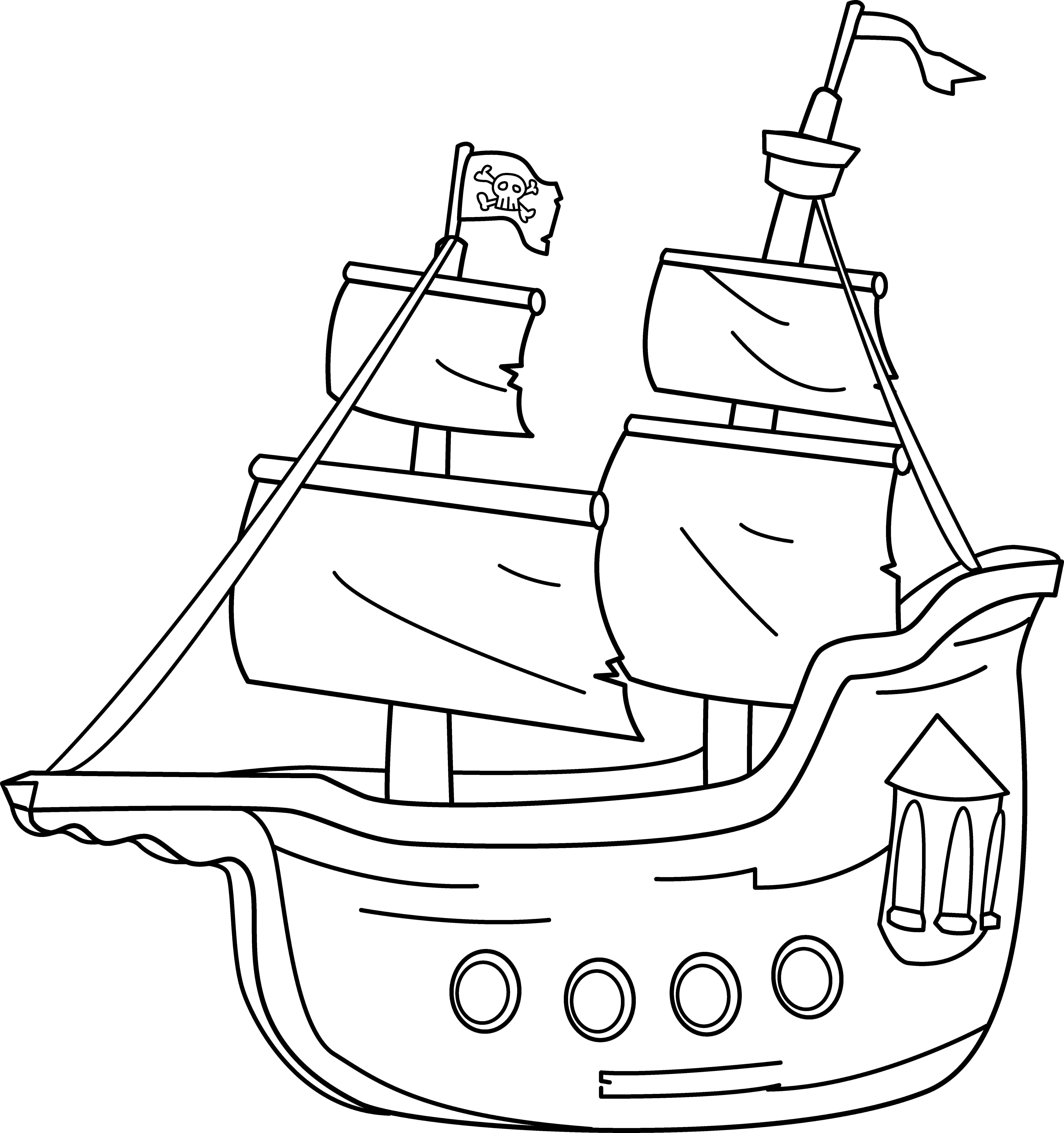 着色页: 海盗船 (运输) #138245 - 免费可打印着色页