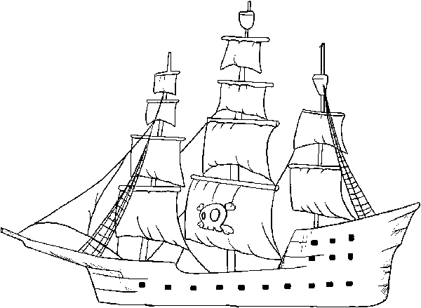 着色页: 海盗船 (运输) #138251 - 免费可打印着色页