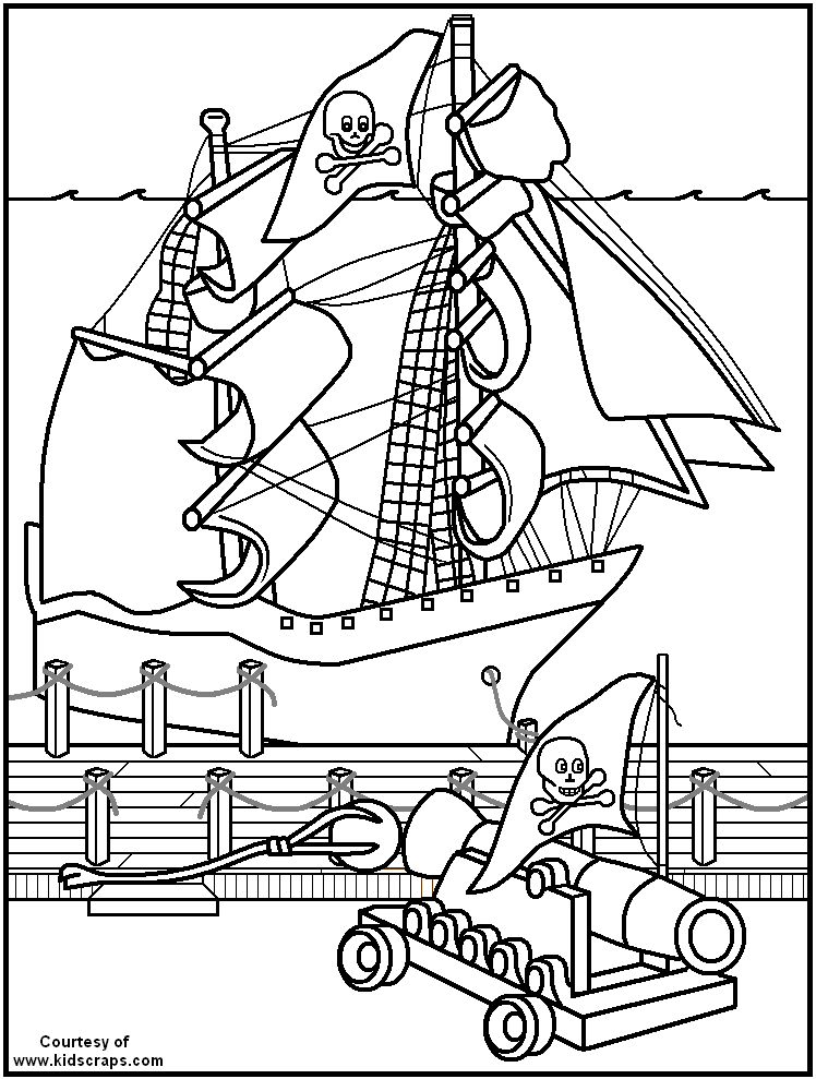 着色页: 海盗船 (运输) #138286 - 免费可打印着色页