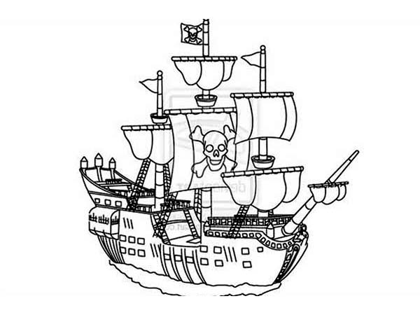 着色页: 海盗船 (运输) #138305 - 免费可打印着色页