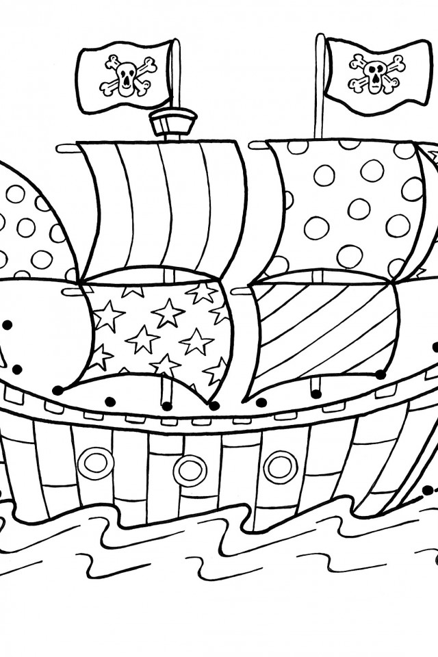 着色页: 海盗船 (运输) #138345 - 免费可打印着色页