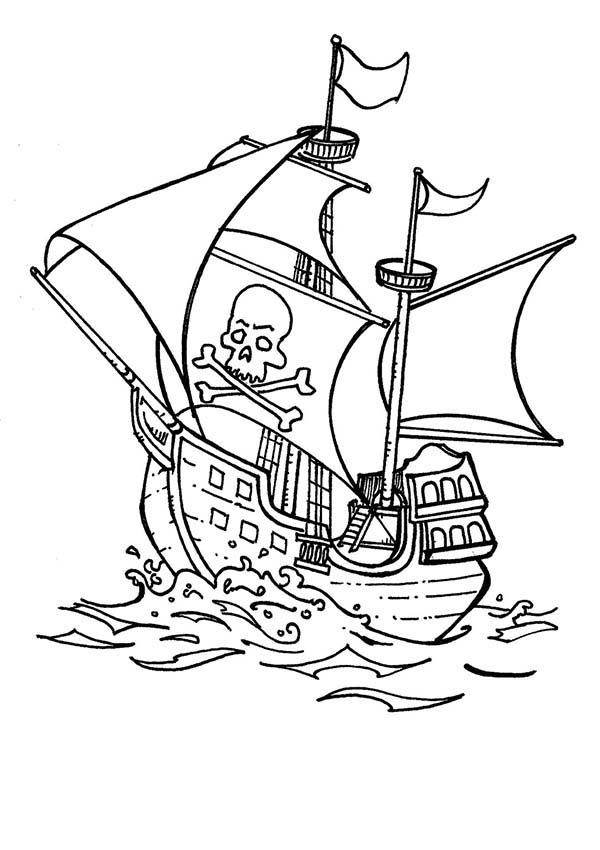 着色页: 海盗船 (运输) #138413 - 免费可打印着色页