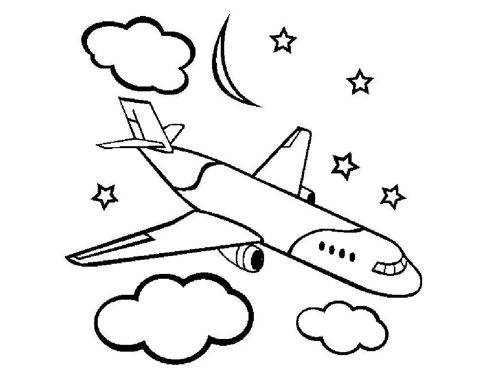 着色页: 飞机 (运输) #134778 - 免费可打印着色页