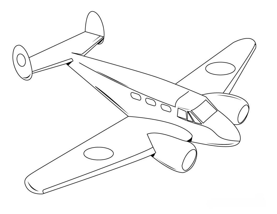 着色页: 飞机 (运输) #134794 - 免费可打印着色页