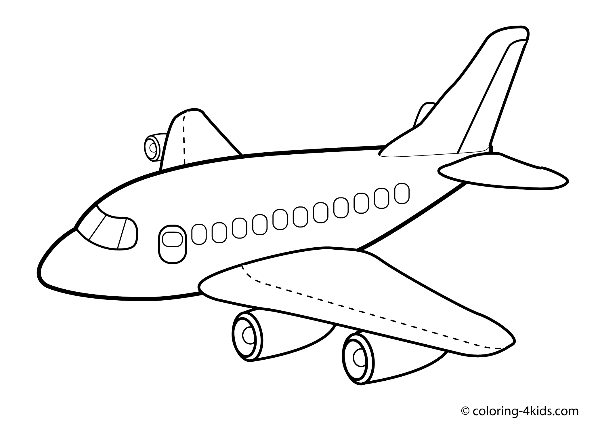 着色页: 飞机 (运输) #134798 - 免费可打印着色页
