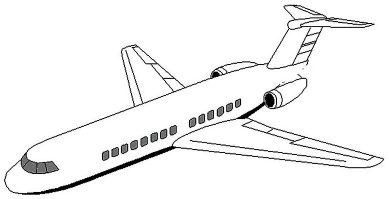着色页: 飞机 (运输) #134809 - 免费可打印着色页