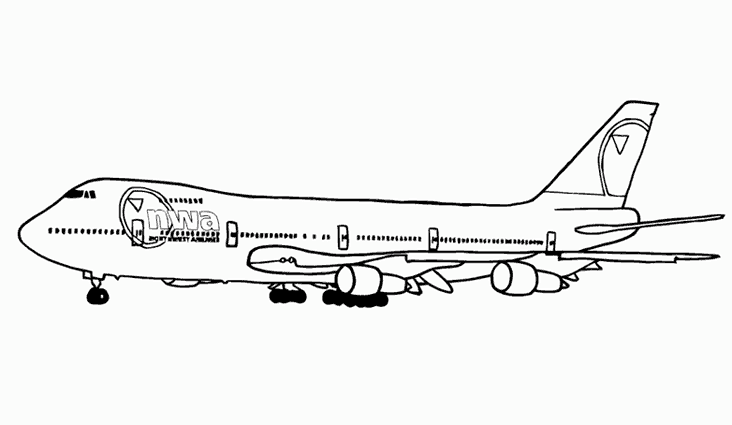 着色页: 飞机 (运输) #134823 - 免费可打印着色页