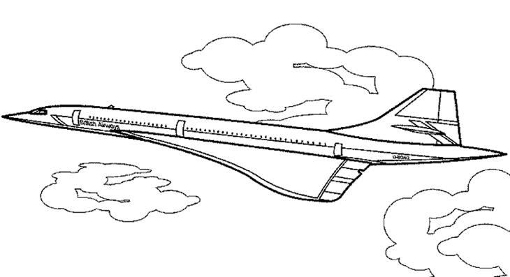 着色页: 飞机 (运输) #134852 - 免费可打印着色页