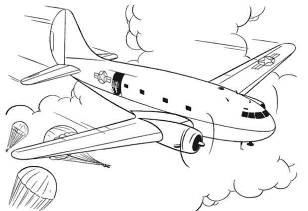着色页: 飞机 (运输) #134865 - 免费可打印着色页